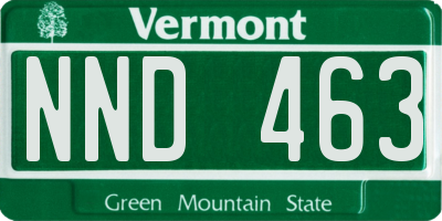VT license plate NND463