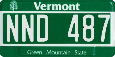 VT license plate NND487