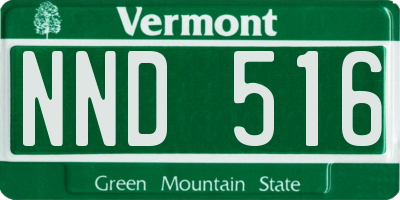 VT license plate NND516