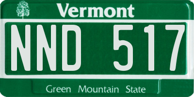 VT license plate NND517