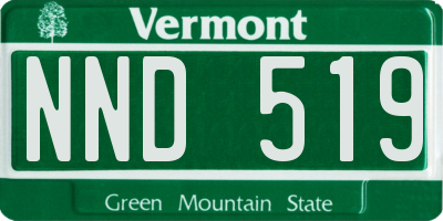 VT license plate NND519