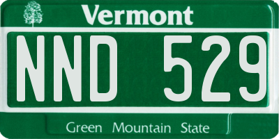 VT license plate NND529