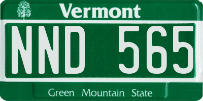 VT license plate NND565