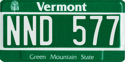 VT license plate NND577