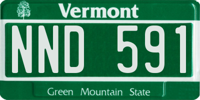 VT license plate NND591