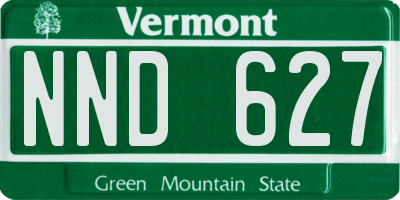 VT license plate NND627