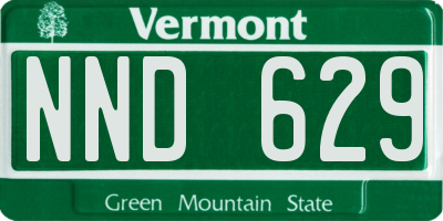 VT license plate NND629
