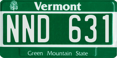 VT license plate NND631