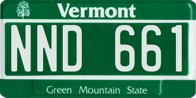 VT license plate NND661