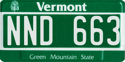 VT license plate NND663