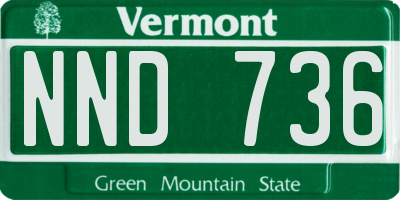 VT license plate NND736