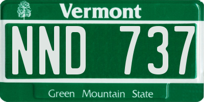 VT license plate NND737