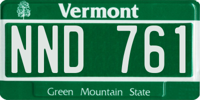 VT license plate NND761