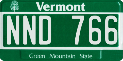 VT license plate NND766