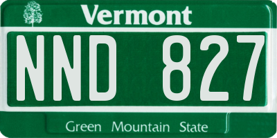 VT license plate NND827