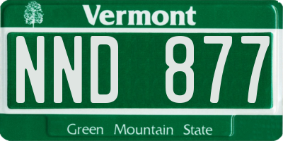 VT license plate NND877
