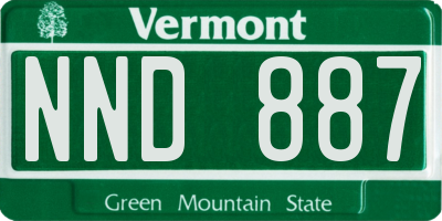 VT license plate NND887
