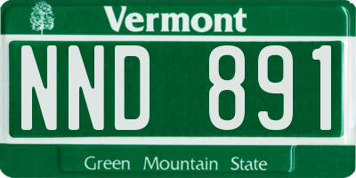 VT license plate NND891