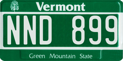 VT license plate NND899
