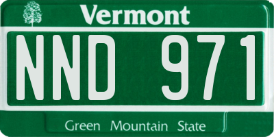 VT license plate NND971