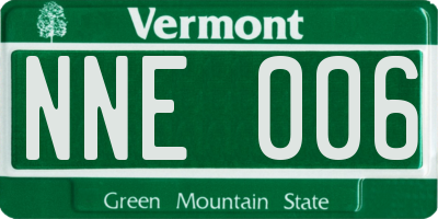 VT license plate NNE006
