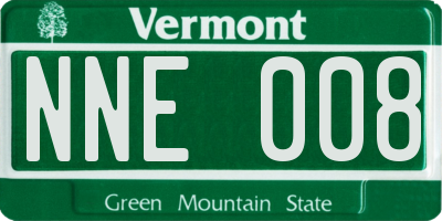 VT license plate NNE008