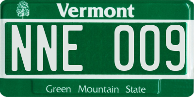 VT license plate NNE009