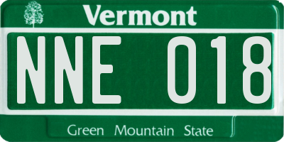 VT license plate NNE018