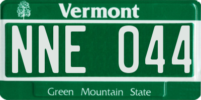 VT license plate NNE044