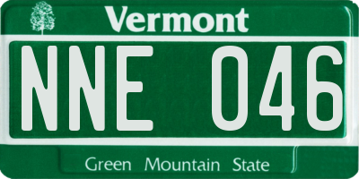 VT license plate NNE046