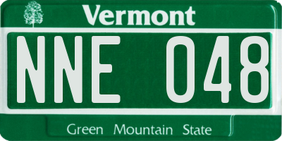 VT license plate NNE048