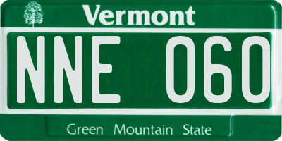 VT license plate NNE060
