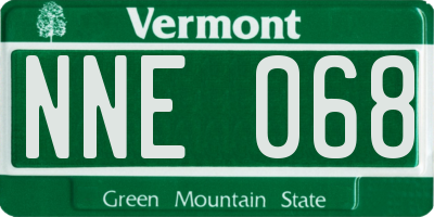 VT license plate NNE068