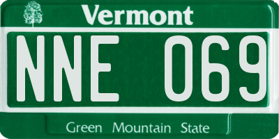 VT license plate NNE069