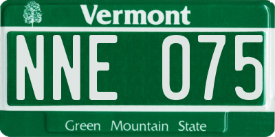 VT license plate NNE075