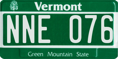 VT license plate NNE076