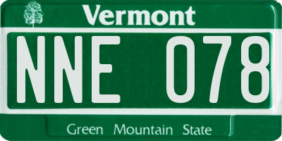 VT license plate NNE078