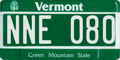 VT license plate NNE080