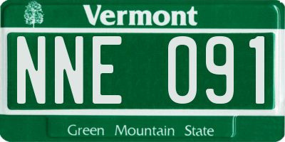 VT license plate NNE091