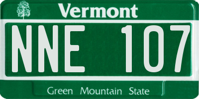 VT license plate NNE107