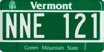 VT license plate NNE121