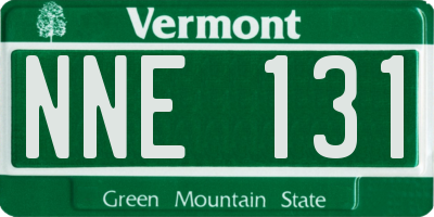 VT license plate NNE131