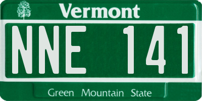 VT license plate NNE141