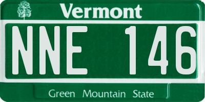 VT license plate NNE146