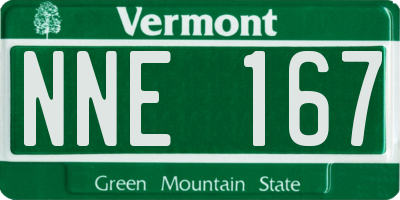 VT license plate NNE167