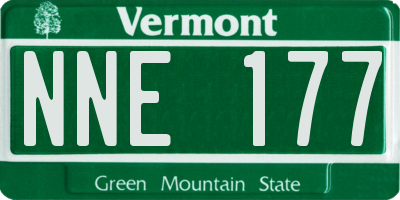 VT license plate NNE177