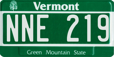 VT license plate NNE219
