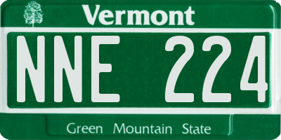 VT license plate NNE224