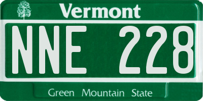 VT license plate NNE228