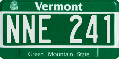 VT license plate NNE241